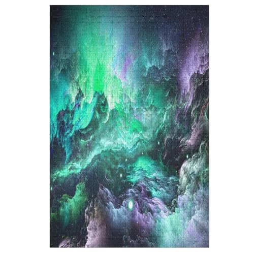 Puzzles Für Erwachsene, 1000 Teile, Nébuleuse aux Couleurs de l'espace, Kreative Holzpuzzles, Praktisches Spiel, Familiendekoration （78×53cm） von ABASWSA