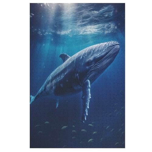 Puzzles Für Erwachsene, 1000 Teile, Wals, Kreative Holzpuzzles, Praktisches Spiel, Familiendekoration （78×53cm） von ABASWSA