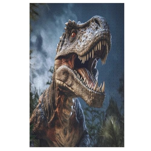 Puzzles Für Erwachsene Dinosaurier,1000-teilige Puzzle Für Kinder Ab 12 Jahren, Holzpuzzles Für Die Heimdekoration, （78×53cm） von ABASWSA