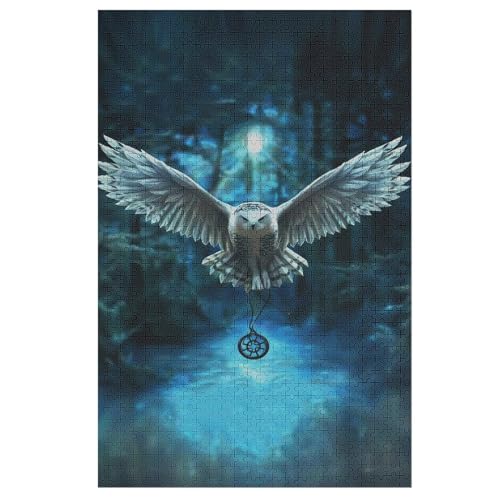 Puzzles Für Erwachsene Eule,1000-teilige Puzzle Für Kinder Ab 12 Jahren, Holzpuzzles Für Die Heimdekoration, （78×53cm） von ABASWSA