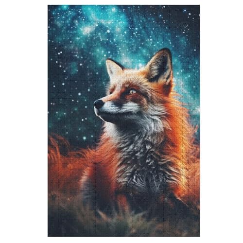 Puzzles Für Erwachsene Fuchs,1000-teilige Puzzle Für Kinder Ab 12 Jahren, Holzpuzzles Für Die Heimdekoration, （78×53cm） von ABASWSA