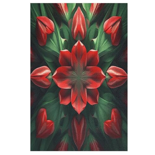Puzzles Für Erwachsene Und Kinder, Blume -Puzzle, 1000 Teile, Kreative Holzpuzzles, Geschenke （78×53cm） von ABASWSA