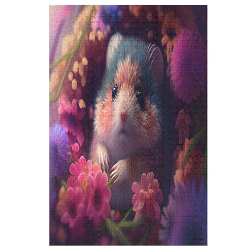 Puzzles Hamster, 1000 Teile, Puzzle Aus Holz Für Erwachsene Und Kinder Ab 12 Jahren, Lernspielzeug （78×53cm） von ABASWSA