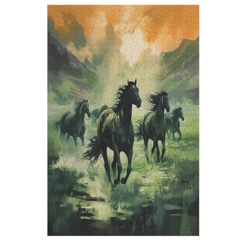 Puzzles Horse, 1000 Teile, Puzzle Aus Holz Für Erwachsene Und Kinder Ab 12 Jahren, Lernspielzeug 1000 PCS Puzzles Horse, 1000 Teile, Puzzle Aus Holz Für Erwachsene Und Kinder Ab 12 Jahren, Lernspielzeug 1000 PCS von ABASWSA