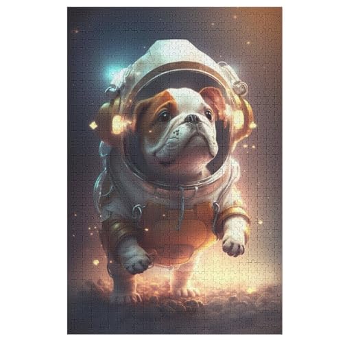 Puzzles Hund, 1000 Teile, Puzzle Aus Holz Für Erwachsene Und Kinder Ab 12 Jahren, Lernspielzeug （78×53cm） von ABASWSA