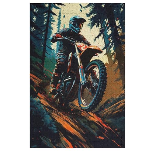 Puzzles Motocross, 1000 Teile, Puzzle Aus Holz Für Erwachsene Und Kinder Ab 12 Jahren, Lernspielzeug 1000 PCS Puzzles Motocross, 1000 Teile, Puzzle Aus Holz Für Erwachsene Und Kinder Ab 12 Jahren, Lernspielzeug 1000 PCS von ABASWSA