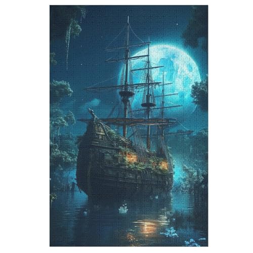 Puzzles Piratenschiff,Boat, 1000 Teile, Puzzle Aus Holz Für Erwachsene Und Kinder Ab 12 Jahren, Lernspielzeug 1000 PCS Puzzles Piratenschiff,Boat, 1000 Teile, Puzzle Aus Holz Für Erwachsene Und Kinder Ab 12 Jahren, Lernspielzeug 1000 PCS von ABASWSA