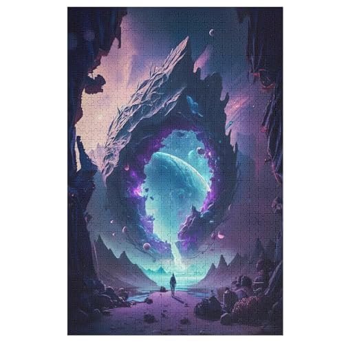 Puzzles Porte spatiale fantastique, 1000 Teile, Puzzle Aus Holz Für Erwachsene Und Kinder Ab 12 Jahren, Lernspielzeug （78×53cm） von ABASWSA