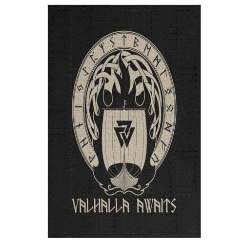 Puzzles Wikinger Myth, 1000 Teile, Puzzle Aus Holz Für Erwachsene Und Kinder Ab 12 Jahren, Lernspielzeug （78×53cm） von ABASWSA