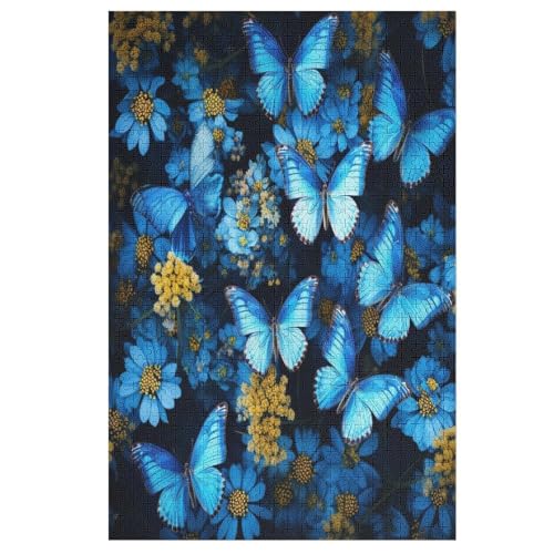 Schmetterling Puzzle 1000 Teile, Holzpuzzle Für Erwachsene Kinder, Impossible Puzzles, Geschicklichkeitsspiel Für Die Ganze Familie （78×53cm） von ABASWSA