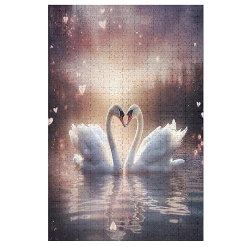 Schwan Puzzle 1000 Teile, Holzpuzzle Herausforderndes Geschicklichkeitsspiel Für Die Ganze Familie, Kinder Erwachsenenpuzzle Ab 12 Jahren 1000 PCS Schwan Puzzle 1000 Teile, Holzpuzzle Herausforderndes Geschicklichkeitsspiel Für Die Ganze Familie, Kinder Erwachsenenpuzzle Ab 12 Jahren 1000 PCS von ABASWSA