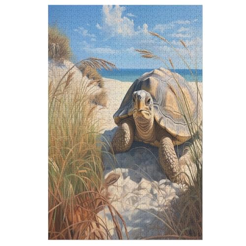 Sea Schildkrötes Puzzle 1000 Teile, Holzpuzzle Herausforderndes Geschicklichkeitsspiel Für Die Ganze Familie, Kinder Erwachsenenpuzzle Ab 12 Jahren （78×53cm） von ABASWSA