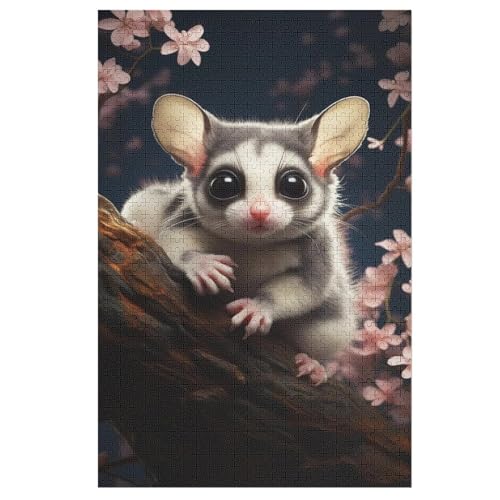 Sugar Glider Holzpuzzle - Puzzle Für Erwachsene, 1000-teilige Puzzles Für Teenager Und Kinder, Herausfordernde Spiele （78×53cm） von ABASWSA