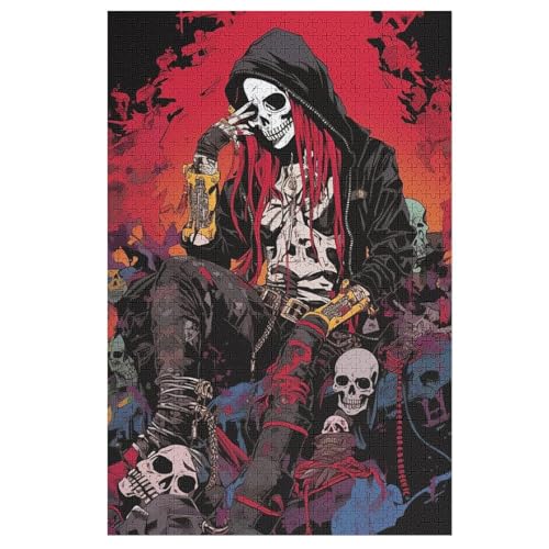 Totenkopf Puzzle 1000 Teile, Holzpuzzle Herausforderndes Geschicklichkeitsspiel Für Die Ganze Familie, Kinder Erwachsenenpuzzle Ab 12 Jahren 1000 PCS Totenkopf Puzzle 1000 Teile, Holzpuzzle Herausforderndes Geschicklichkeitsspiel Für Die Ganze Familie, Kinder Erwachsenenpuzzle Ab 12 Jahren 1000 PCS von ABASWSA