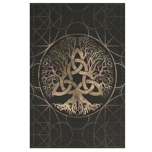 Wikinger Myth Puzzle 1000 Teile, Holzpuzzle Herausforderndes Geschicklichkeitsspiel Für Die Ganze Familie, Kinder Erwachsenenpuzzle Ab 12 Jahren （78×53cm） von ABASWSA