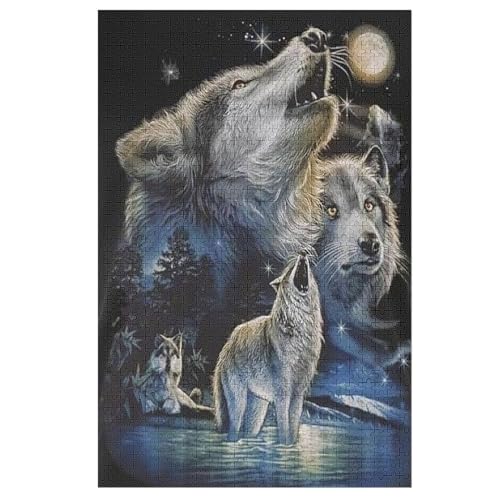 Wolf Puzzle 1000 Teile, Holzpuzzle Herausforderndes Geschicklichkeitsspiel Für Die Ganze Familie, Kinder Erwachsenenpuzzle Ab 12 Jahren 1000 PCS Wolf Puzzle 1000 Teile, Holzpuzzle Herausforderndes Geschicklichkeitsspiel Für Die Ganze Familie, Kinder Erwachsenenpuzzle Ab 12 Jahren 1000 PCS von ABASWSA