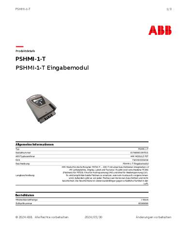 ABB PSHMI-1-T 1SFA899019R7021 HMI Modul von ABB