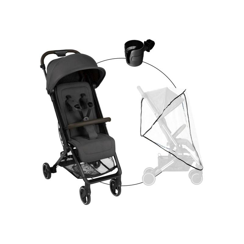 Abc Design Buggy Ping 3 Travel inkl. Becherhalter und Regenschutz grau von ABC Design