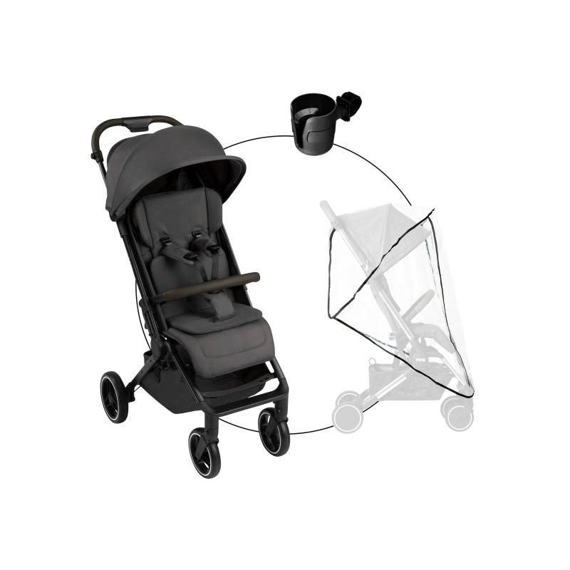 Abc Design Buggy Ping 3 Trekking inkl. Becherhalter und Regenschutz grau von ABC Design
