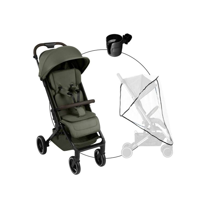 Abc Design Buggy Ping 3 Trekking inkl. Becherhalter und Regenschutz gruen von ABC Design