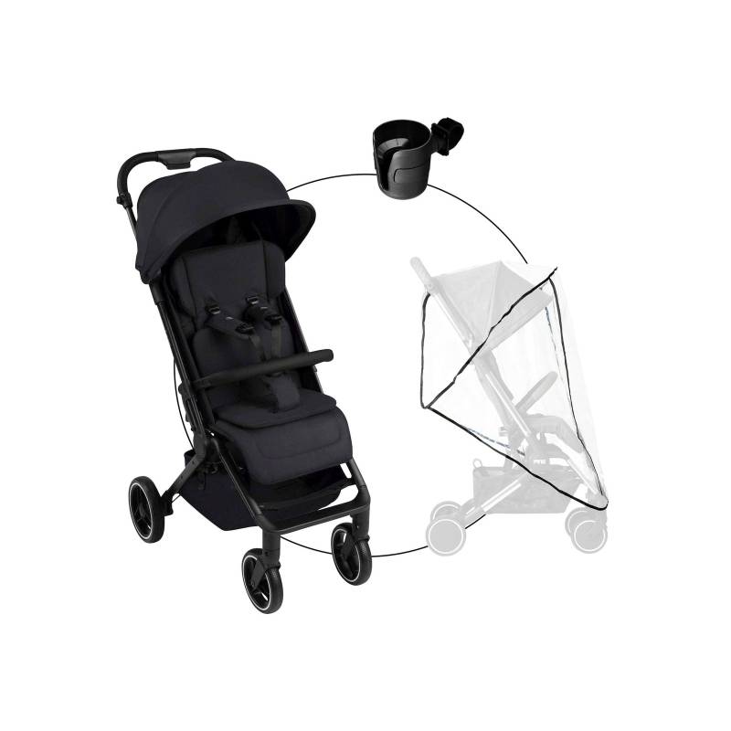 Abc Design Buggy Ping 3 Trekking inkl. Becherhalter und Regenschutz schwarz von ABC Design