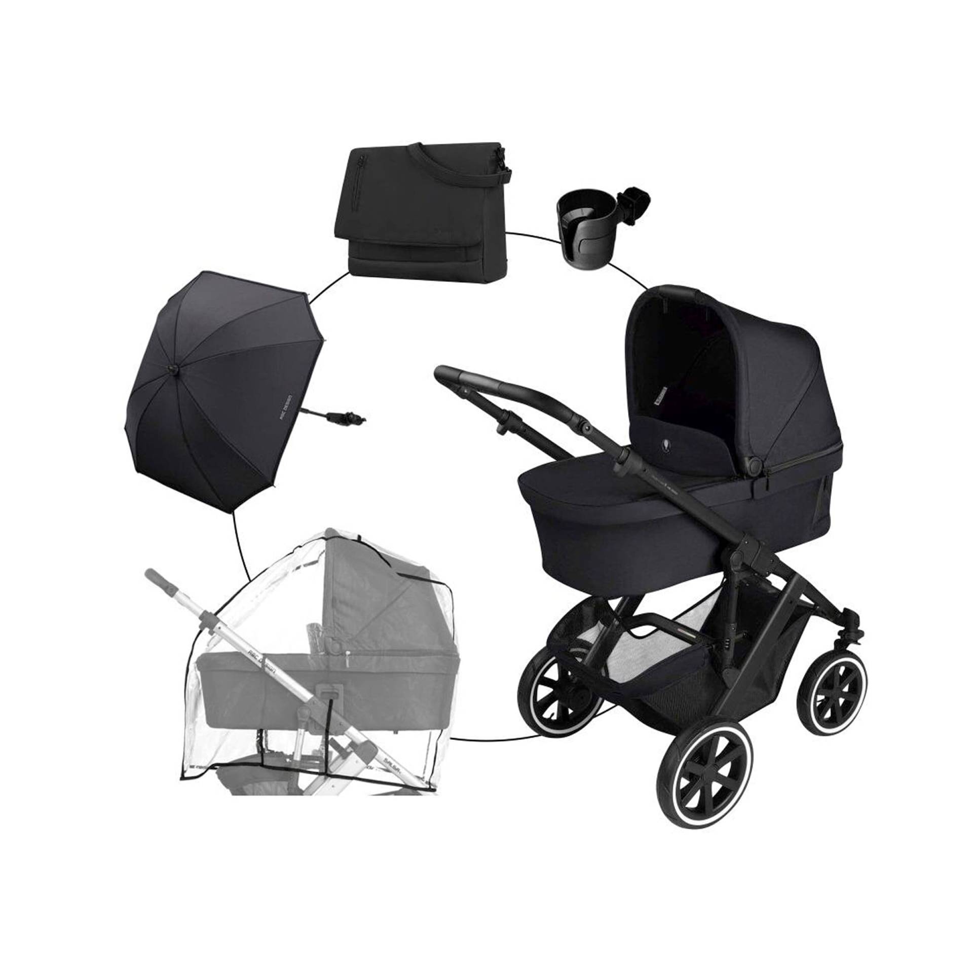 Abc Design Kombikinderwagen Salsa 5 Air Trio-Set inkl. Wickeltasche, Sonnenschirm, Regenschutz und Becherhalter schwarz Abc Design Kombikinderwagen Salsa 5 Air Trio-Set inkl. Wickeltasche, Sonnenschirm, Regenschutz und Becherhalter schwarz von ABC Design