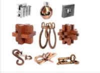 9-teiliges Puzzle-Geschenkpaket für Kinder, Jugendliche und Erwachsene – Retro-Puzzles aus Holz und Metall zum Zusammenstecken von ABCDPP