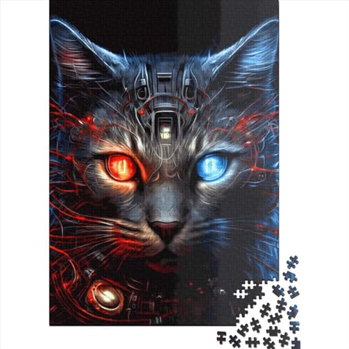 1000 Puzzleteile, Katzen-Puzzlespiel, Geburtstagsgeschenk, Puzzle, dekoratives Puzzle für Kinder und Jugendliche, 1000 Teile (75 x 50 cm) von ABFFSDT