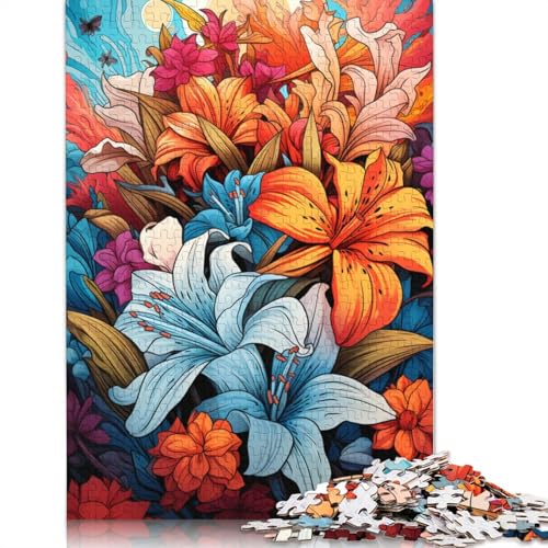 1000 Teile „Die farbenfrohe Psychedelie von Trapani Jasmine“-Puzzle für Kinder und Teenager, ab 14 Jahren, 1000 Teile (75 x 50 cm) von ABFFSDT