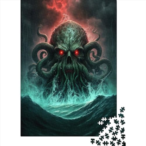 1000-teiliges Monster-Oktopus-Puzzle für Kinder, Puzzle 1000 Teile, Puzzle für Erwachsene, Geschenke, 1000 Teile (75 x 50 cm) von ABFFSDT