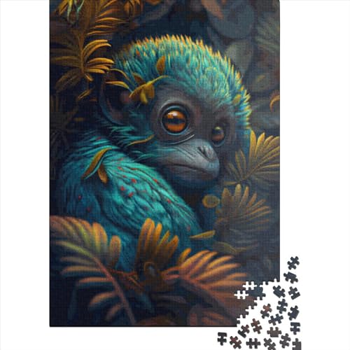 1000-teiliges Puzzle, Alien-AFFE-Puzzle für Kinder, Holzbrett-Puzzle, interessantes Puzzle zur Stressreduzierung, 1000 Teile (75 x 50 cm) von ABFFSDT
