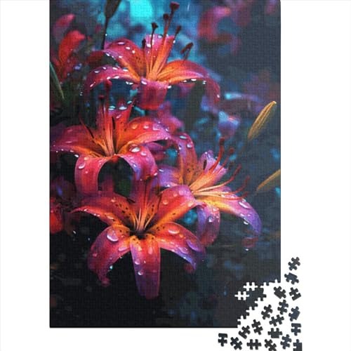 1000-teiliges Puzzle, Freesien-Blumenpuzzle für Kinder, interessantes Puzzle zur Stressreduzierung für Familie und Freunde, 1000 Teile (75 x 50 cm) von ABFFSDT