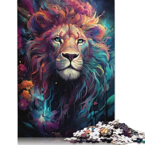 1000-teiliges Puzzle „Buntes Löwen-8“ für Erwachsene, Puzzles für Erwachsene, Familienaktivität, Puzzles 1000 Stück (75 x 50 cm) von ABFFSDT