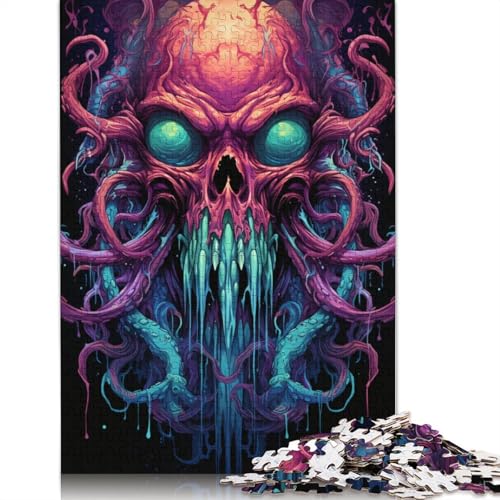 1000-teiliges Puzzle „Die farbenfrohe Psychedelia der Invasion“ für Kinder, Holzpuzzle und Unterhaltungsspielzeug für Teenager und die ganze Familie, 1000 Teile (75 x 50 cm) von ABFFSDT