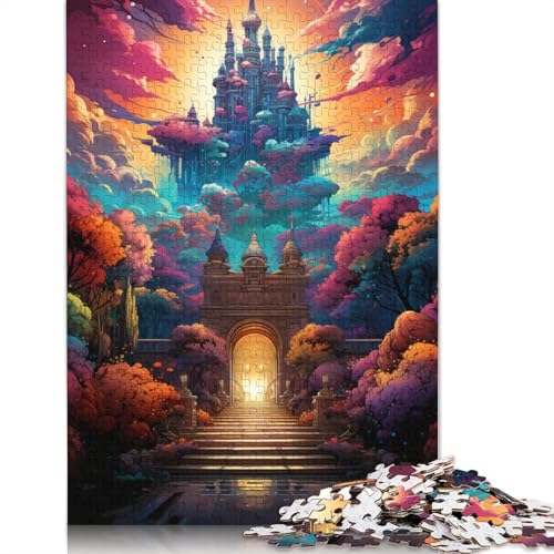 1000-teiliges Puzzle „Die farbenfrohe Psychedelie von Versailles“ für Erwachsene und Teenager, Holzpuzzle für Kinder, Heimdekoration, Puzzlespielzeug, 1000 Stück (75 x 50 cm) von ABFFSDT