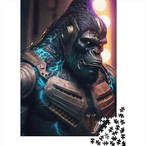 1000-teiliges Puzzle Future Gorilla3, Holzpuzzle, interessantes Puzzle zur Stressreduzierung, Weihnachts- und Geburtstagsgeschenke, 1000 Stück (75 x 50 cm) von ABFFSDT