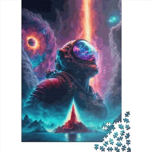 1000-teiliges Puzzle für Teenager, Astronauten-Puzzle, mystisches Puzzle, Puzzle für Erwachsene, Holzpuzzle, Dekompressionsspiel, Spielzeugpuzzle, 1000 Teile (75 x 50 cm) von ABFFSDT