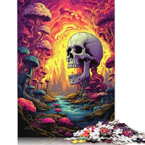 Buntes Wild-Totenkopf-Puzzle für Erwachsene, 1000 Puzzles, Puzzles für Erwachsene, Puzzles für Erwachsene, Lernspiel, Herausforderungsspielzeug, 1000 Teile (75 x 50 cm) von ABFFSDT