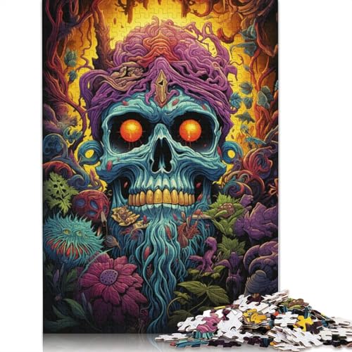 Buntes psychedelisches Waldskelett-Puzzle, 1000 Teile, Puzzle für Erwachsene, Holzpuzzle, nachhaltiges Puzzle für Erwachsene | Spiele 1000 Teile (75 x 50 cm) von ABFFSDT