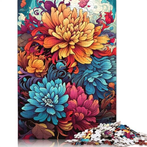Die farbenfrohe Psychedelia von Trapani Jasmine. Puzzles für Kinder, 1000 Puzzles. Puzzles für Kinder. Lernspiel, Herausforderungsspielzeug. 1000 Teile (75 x 50 cm). von ABFFSDT