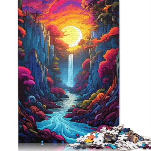 Fantasievolles, farbenfrohes Landschaftspuzzle für Kinder und Jugendliche, 1000 Teile, Puzzle, Puzzle für Kinder, Lernspiel, Herausforderungsspielzeug, 1000 Teile (75 x 50 cm) von ABFFSDT