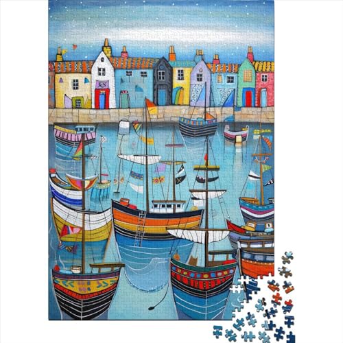 Harbor Life Puzzle für Kinder, 1000 Teile, anspruchsvolles großes DIY-Puzzle, Lernspielzeug, lustige Familienspiele, einzigartige Heimdekoration, 1000 Teile (75 x 50 cm) von ABFFSDT
