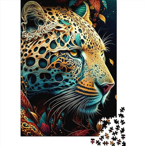 Holzpuzzle 1000 Teile Jaguar 3 Puzzle für Kinder für Teenager Holzbrettpuzzle Lernspielzeug Familienspiele 1000 Teile (75 x 50 cm) von ABFFSDT