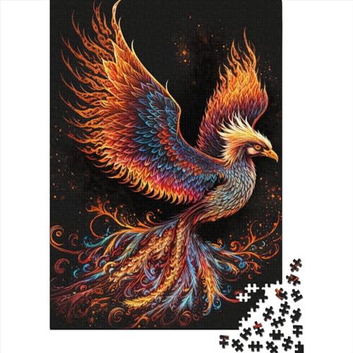 Phoenix-Vogel-Puzzle 1000 Teile für Kinder, kreatives, schwieriges Puzzle, anspruchsvolles Spiel, Geschenkspielzeug, Teenager, Familienpuzzle 1000 Teile (75 x 50 cm) von ABFFSDT