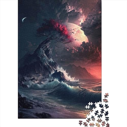 Puzzle 1000 Teile, Bunte Fantasielandschaft, Puzzle für Jungen und Mädchen, Schwierigkeitsgrad: Puzzle, Lernspielzeug, Spiel, Geburtstagsgeschenk, 1000 Teile (75 x 50 cm) von ABFFSDT