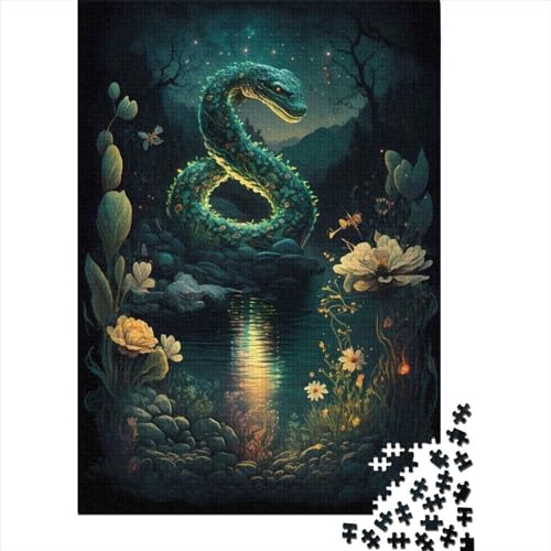 Puzzle für Erwachsene, 1000 Teile, Unreal Snake Puzzle, Holzpuzzle, Lernspielzeug, Puzzle, Gelegenheitsspiele, 1000 Teile (75 x 50 cm) von ABFFSDT