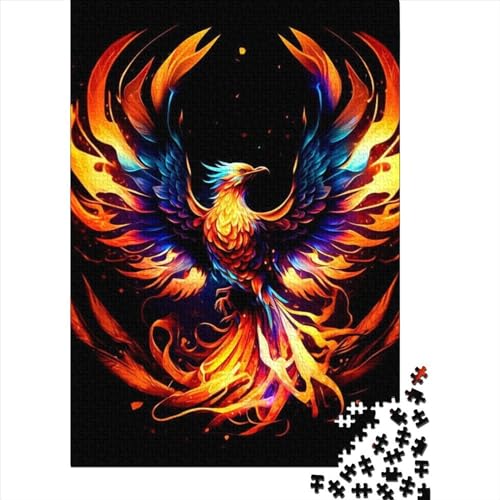Puzzle für Erwachsene, farbenfrohes Phoenix3-Puzzle mit 1000 Teilen, rund, interessantes Puzzle zur Stressreduzierung, 1000 Teile (75 x 50 cm) von ABFFSDT