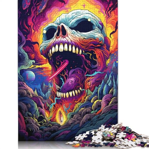 Puzzle für Erwachsene mit 1000 Teilen, farbenfrohes psychedelisches Galaxie-Monster-Puzzle für Erwachsene, Puzzle für Erwachsene, Lernspiel, Herausforderungsspielzeug, 1000 Teile (75 x 50 cm) von ABFFSDT