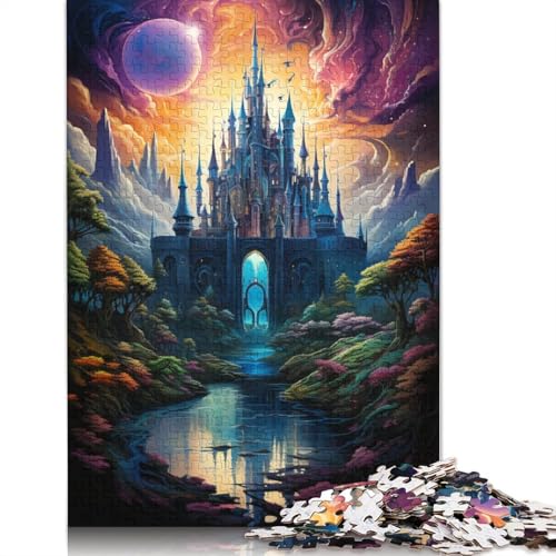 Puzzle für Erwachsene und Jugendliche, Fantasieschloss, Holzpuzzle, Erwachsene ab 14 Jahren, 300 Teile (40 x 28 cm) von ABFFSDT