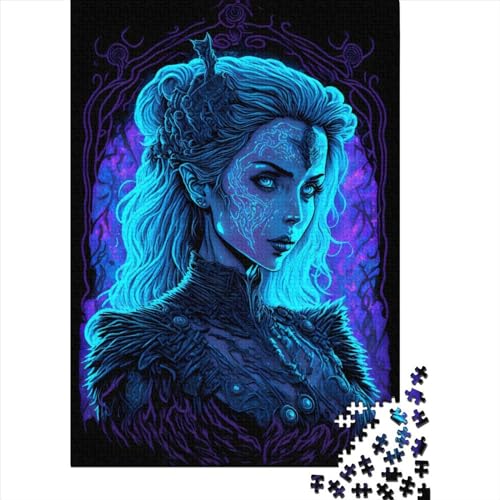 Puzzle für Kinder, 1000 Teile, Gothic-Porträt-Puzzle, Holzbrett-Puzzle für Erwachsene, Denksport-Puzzle für Kinder und Jugendliche, 1000 Teile (75 x 50 cm) von ABFFSDT